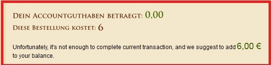 Dropdown-Box Der obere Teil der Dropdown-Box zum zahlen per SMS / Anruf / Accountguthaben.